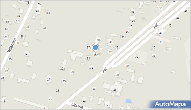 Ostrów Mazowiecka, Armii Krajowej, 35A, mapa Ostrów Mazowiecka