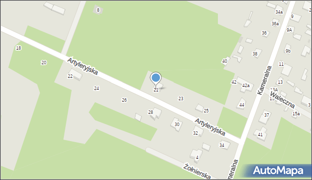 Ostrów Mazowiecka, Artyleryjska, 21, mapa Ostrów Mazowiecka