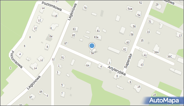 Ostrów Mazowiecka, Artyleryjska, 3a, mapa Ostrów Mazowiecka