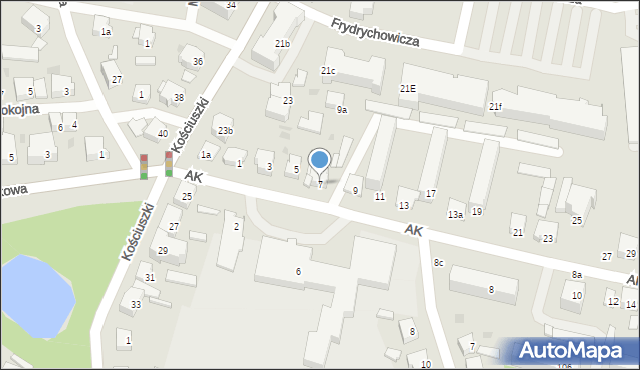 Ostrów Wielkopolski, Armii Krajowej, 7, mapa Ostrów Wielkopolski