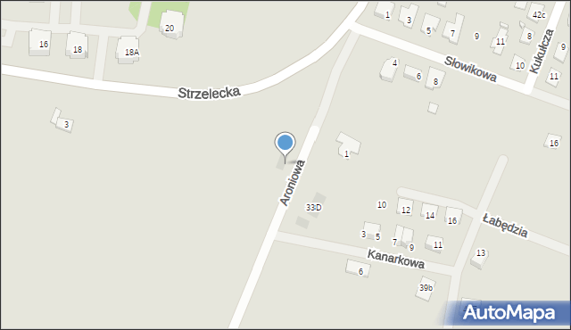 Ostrów Wielkopolski, Aroniowa, 4, mapa Ostrów Wielkopolski