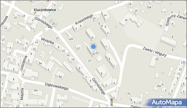Oświęcim, Arciszewskiego Tomasza, 11, mapa Oświęcimia