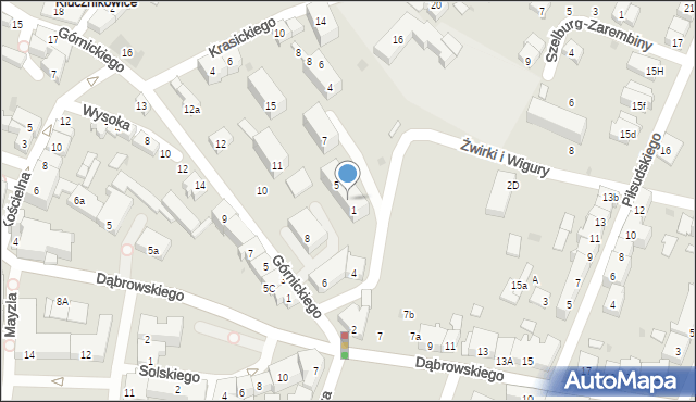 Oświęcim, Arciszewskiego Tomasza, 3, mapa Oświęcimia