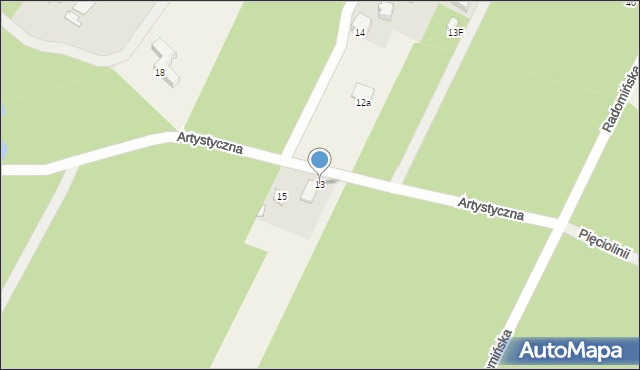 Owczarnia, Artystyczna, 13, mapa Owczarnia