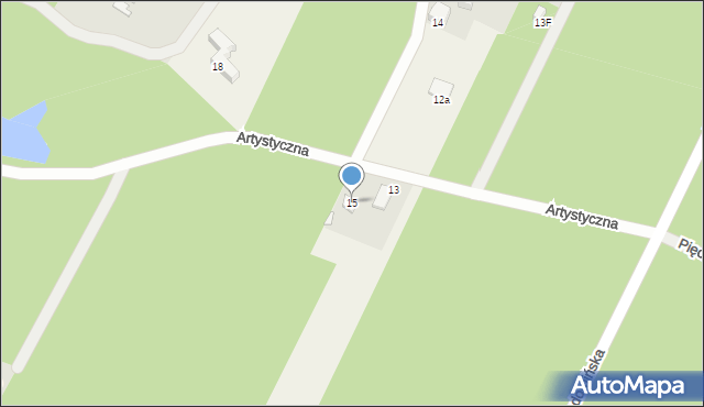 Owczarnia, Artystyczna, 15, mapa Owczarnia