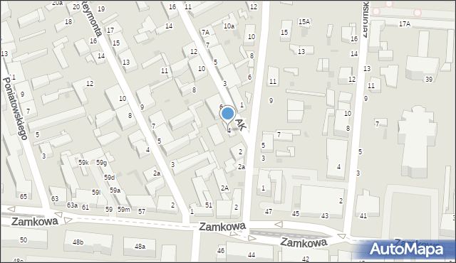 Pabianice, Armii Krajowej, 4, mapa Pabianic