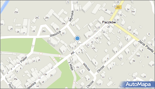 Paczków, Armii Krajowej, 7, mapa Paczków
