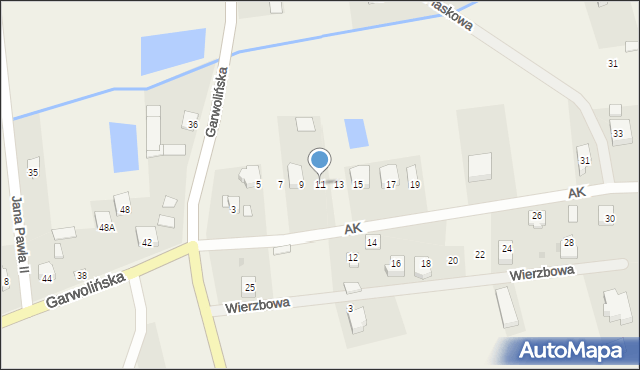 Parysów, Armii Krajowej, 11, mapa Parysów