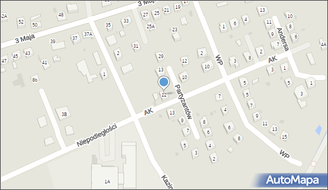 Pilzno, Armii Krajowej, 12, mapa Pilzno