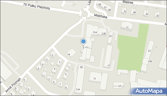 Pleszew, Armii Poznań, 1, mapa Pleszew