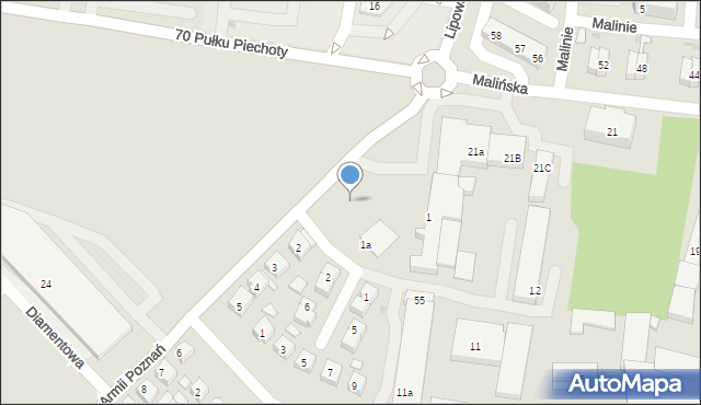 Pleszew, Armii Poznań, 1b, mapa Pleszew