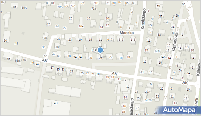 Płońsk, Armii Krajowej, 26, mapa Płońsk