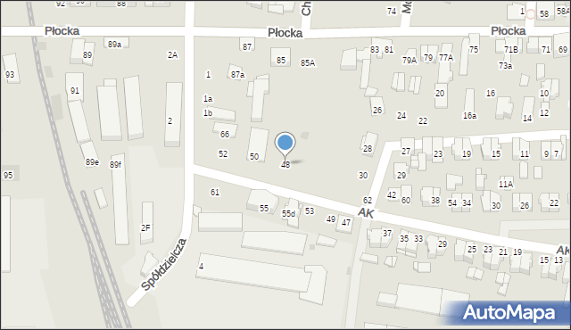 Płońsk, Armii Krajowej, 48, mapa Płońsk