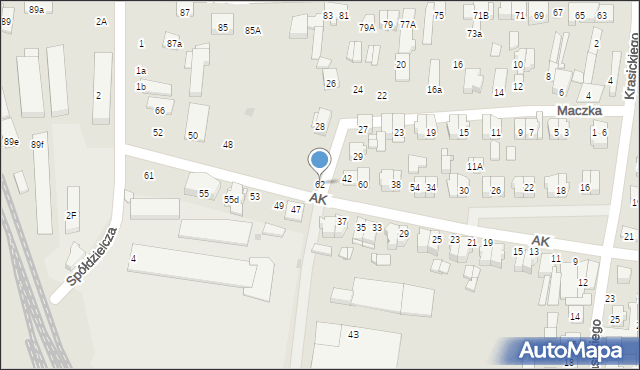 Płońsk, Armii Krajowej, 62, mapa Płońsk