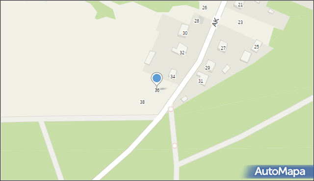 Pniewo, Armii Krajowej, 36, mapa Pniewo