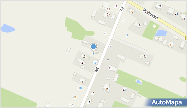 Pniewo, Armii Krajowej, 8, mapa Pniewo