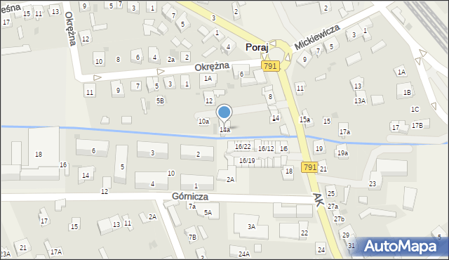 Poraj, Armii Krajowej, 14a, mapa Poraj