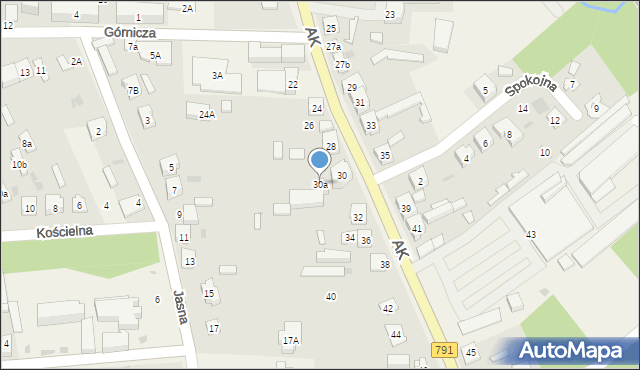 Poraj, Armii Krajowej, 30a, mapa Poraj