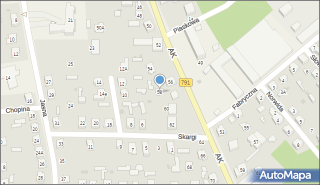 Poraj, Armii Krajowej, 58, mapa Poraj