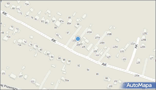 Poręba, Armii Krajowej, 103, mapa Poręba