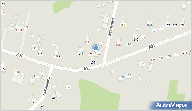 Poręba, Armii Krajowej, 155a, mapa Poręba