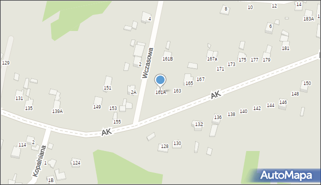 Poręba, Armii Krajowej, 161A, mapa Poręba