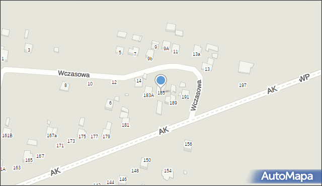 Poręba, Armii Krajowej, 185, mapa Poręba