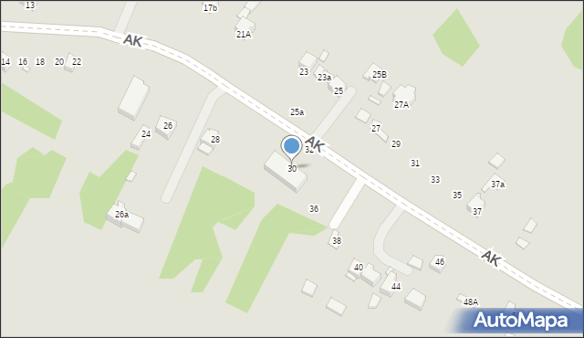 Poręba, Armii Krajowej, 30, mapa Poręba