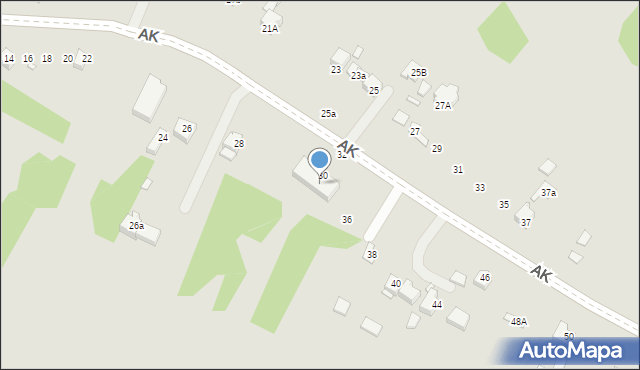 Poręba, Armii Krajowej, 34, mapa Poręba