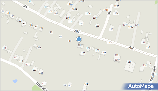 Poręba, Armii Krajowej, 98, mapa Poręba