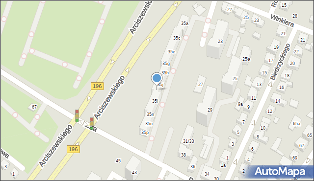 Poznań, Arciszewskiego Krzysztofa, 35k, mapa Poznania