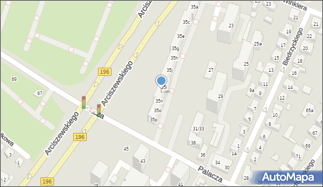 Poznań, Arciszewskiego Krzysztofa, 35m, mapa Poznania