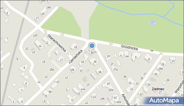 Poznań, Arkońska, 34, mapa Poznania