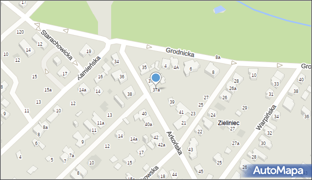 Poznań, Arkońska, 37a, mapa Poznania