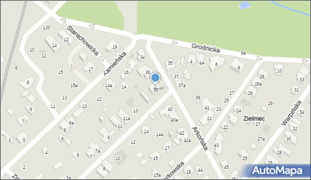 Poznań, Arkońska, 38, mapa Poznania