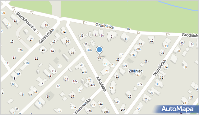 Poznań, Arkońska, 39, mapa Poznania