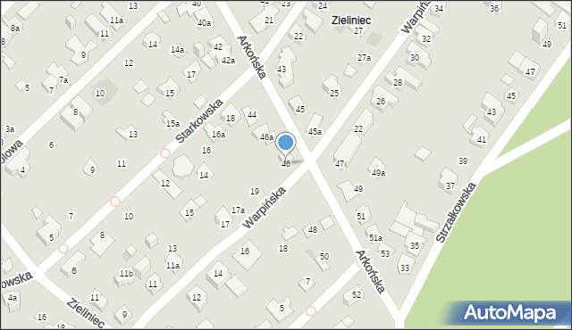 Poznań, Arkońska, 46, mapa Poznania