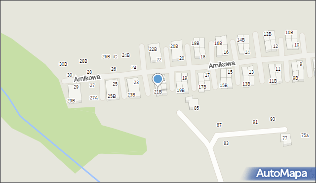 Poznań, Arnikowa, 21B, mapa Poznania