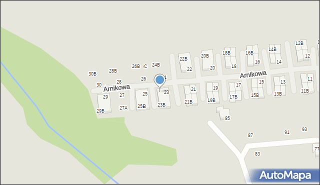 Poznań, Arnikowa, 23A, mapa Poznania