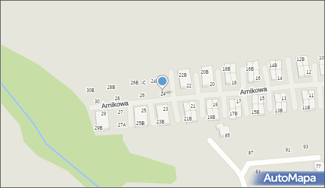 Poznań, Arnikowa, 24, mapa Poznania