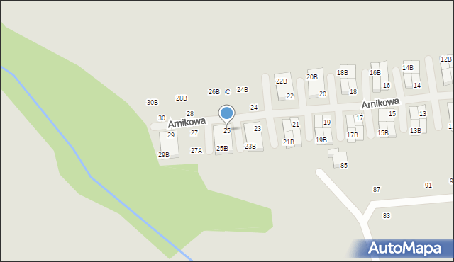 Poznań, Arnikowa, 25, mapa Poznania