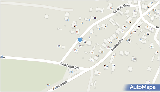 Proszowice, Armii Kraków, 13, mapa Proszowice