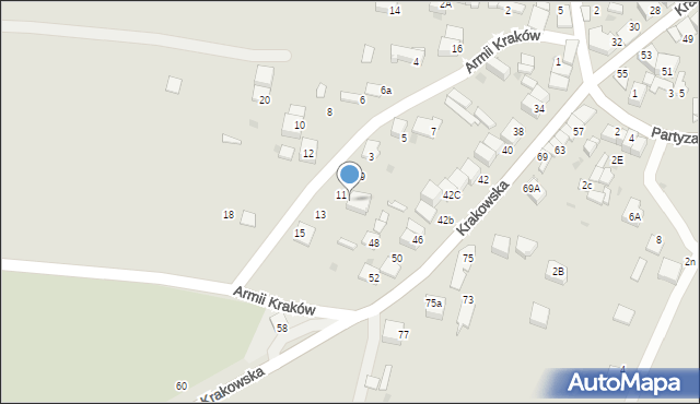 Proszowice, Armii Kraków, 1C, mapa Proszowice