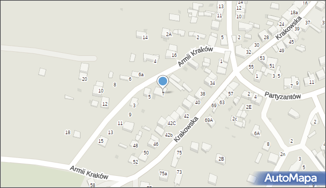 Proszowice, Armii Kraków, 7, mapa Proszowice