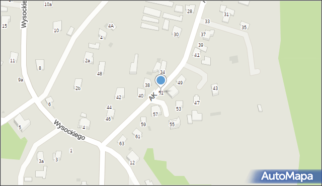 Przemyśl, Armii Krajowej, 51, mapa Przemyśla