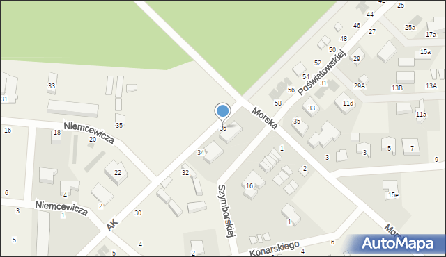 Przewłoka, Armii Krajowej, 36, mapa Przewłoka