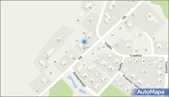 Przewłoka, Armii Krajowej, 49, mapa Przewłoka