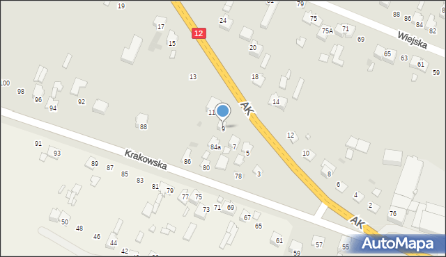 Przysucha, Armii Krajowej, 9, mapa Przysucha