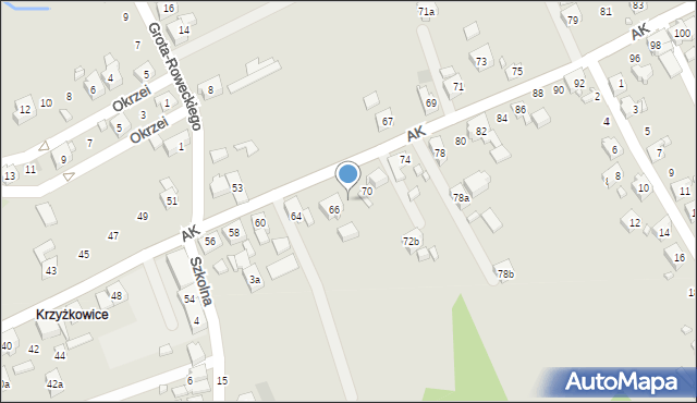 Pszów, Armii Krajowej, 68, mapa Pszów