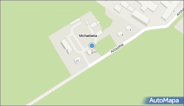 Puławy, Arciucha Henryka, 8, mapa Puław